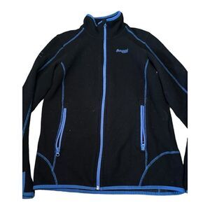 Bergans of Norway | Wool Blend Einer Zip Up Jacket Black Cobalt Blue | M